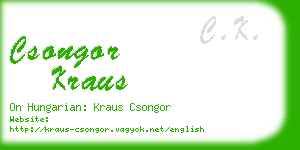 csongor kraus business card